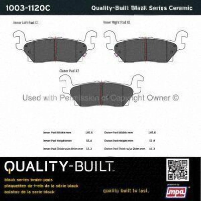 Rear Ceramic Pads by QUALITY-BUILT - 1003-1120C pa5