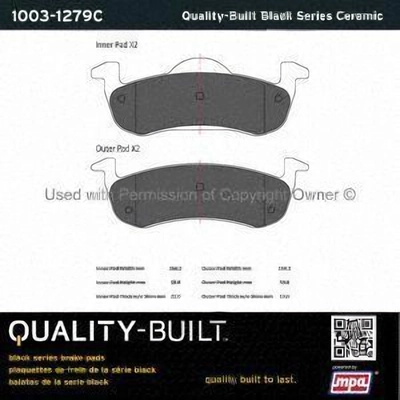 Rear Ceramic Pads by QUALITY-BUILT - 1003-1279C pa5