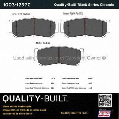 Rear Ceramic Pads by QUALITY-BUILT - 1003-1297C pa5