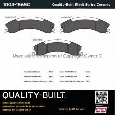 Rear Ceramic Pads by QUALITY-BUILT - 1003-1565C pa1