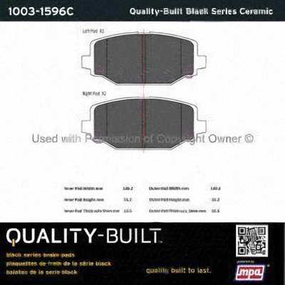 Rear Ceramic Pads by QUALITY-BUILT - 1003-1596C pa2