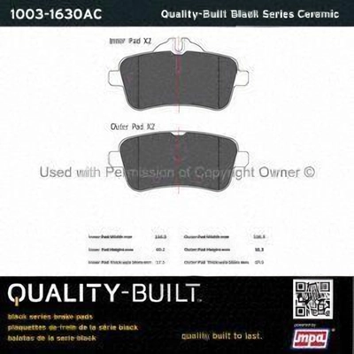 Rear Ceramic Pads by QUALITY-BUILT - 1003-1630AC pa1
