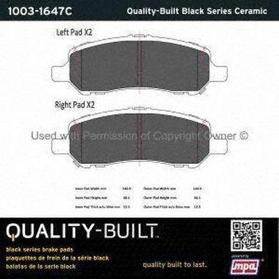 Rear Ceramic Pads by QUALITY-BUILT - 1003-1647C pa2