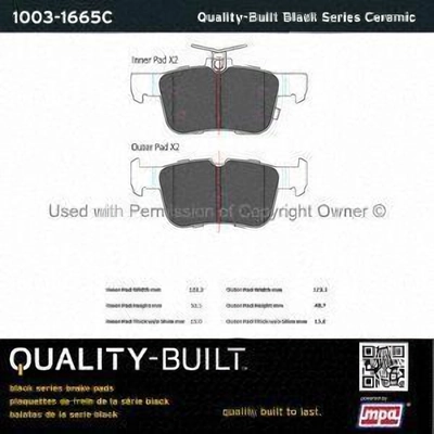 Rear Ceramic Pads by QUALITY-BUILT - 1003-1665C pa1