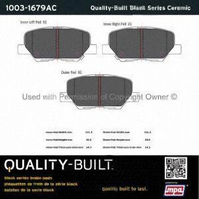 Rear Ceramic Pads by QUALITY-BUILT - 1003-1679AC pa2