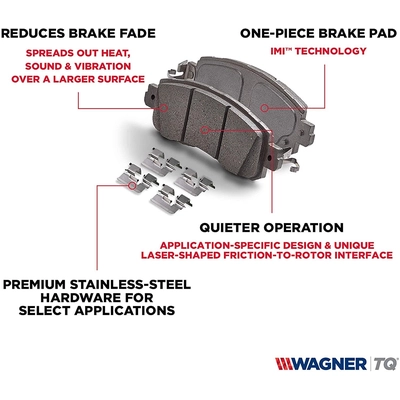 Rear Ceramic Pads by WAGNER - QC771 pa10