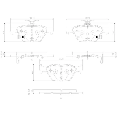 WORLDPARTS SYNERGY - WSD1808C - Rear Ceramic Pads pa1