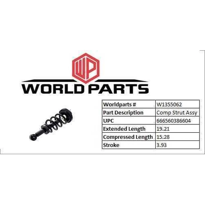 WORLDPARTS STRUTS - W1355062 - Rear Complete Strut Assembly pa2