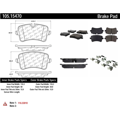 Rear Disc Brake Kit by CENTRIC PARTS - 909.33570 pa1