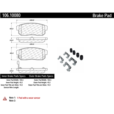 Rear Disc Brake Kit by CENTRIC PARTS - 909.45513 pa2