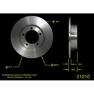 BENDIX GLOBAL - PRT1575 - Disc Brake Rotor pa2