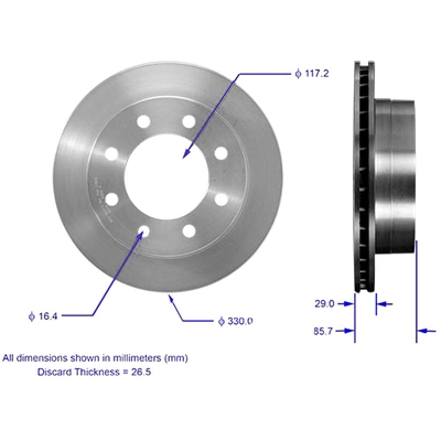 BENDIX GLOBAL - PRT5466 - Disc Brake Rotor pa1