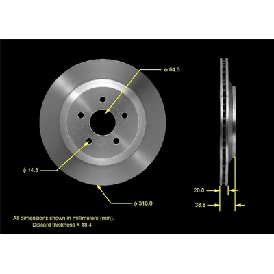 BENDIX GLOBAL - PRT5478 - Disc Brake Rotor pa1