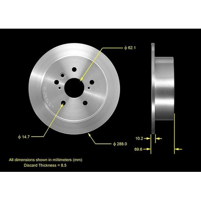 BENDIX GLOBAL - PRT5549 - Disc Brake Rotor pa1