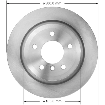 Rear Disc Brake Rotor by BENDIX GLOBAL - PRT6043 pa1
