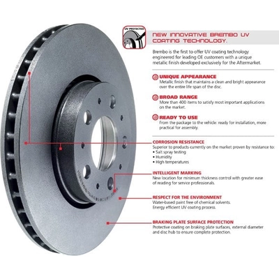 Rear Disc Brake Rotor by BREMBO - 09.9042.20 (1 Qty) pa2