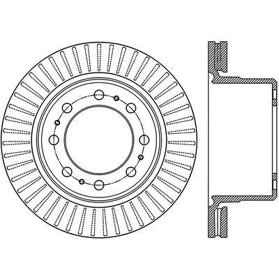 Rotor de frein à disque arrière par CENTRIC PARTS - 121.67080 pa1