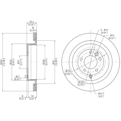 Rotor de frein à disque arrière by DYNAMIC FRICTION COMPANY - 600-11010 pa1