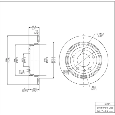 DYNAMIC FRICTION COMPANY - 600-31015 - Disc Brake Rotor pa2