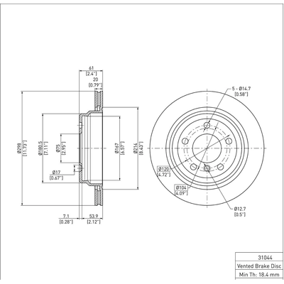 DYNAMIC FRICTION COMPANY - 600-31044 - Disc Brake Rotor pa1