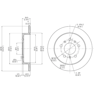 Rotor de frein à disque arrière by DYNAMIC FRICTION COMPANY - 600-45011 pa3