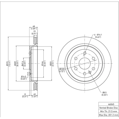 DYNAMIC FRICTION COMPANY - 600-46045 - Disc Brake Rotor pa1