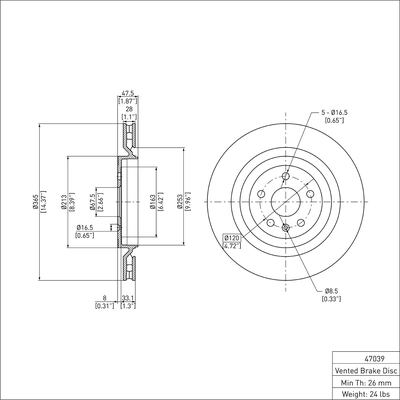 Rear Disc Brake Rotor by DYNAMIC FRICTION COMPANY - 600-47039 pa2