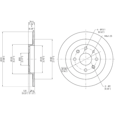 Rotor de frein à disque arrière by DYNAMIC FRICTION COMPANY - 600-54003 pa1