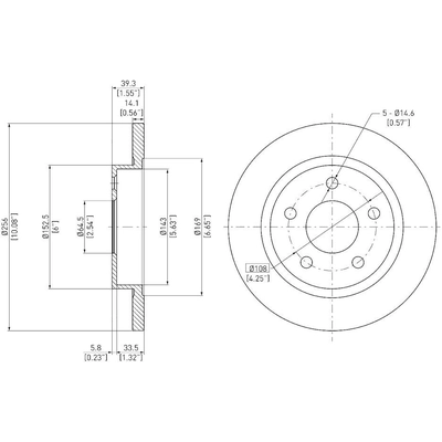 Rotor de frein à disque arrière by DYNAMIC FRICTION COMPANY - 600-54032 pa1