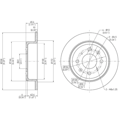 Rotor de frein à disque arrière de DYNAMIC FRICTION COMPANY - 600-59014 pa2