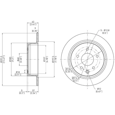 Rotor de frein à disque arrière de DYNAMIC FRICTION COMPANY - 600-67050 pa4