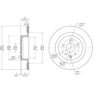 Rotor de frein � disque arri�re by DYNAMIC FRICTION COMPANY - 600-68010 pa3