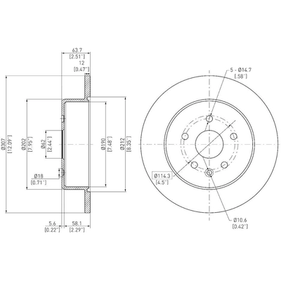 Rotor de frein � disque arri�re by DYNAMIC FRICTION COMPANY - 600-75007 pa2