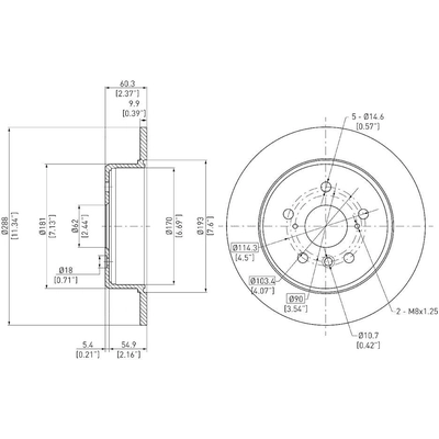 Rotor de frein � disque arri�re by DYNAMIC FRICTION COMPANY - 600-76114 pa3