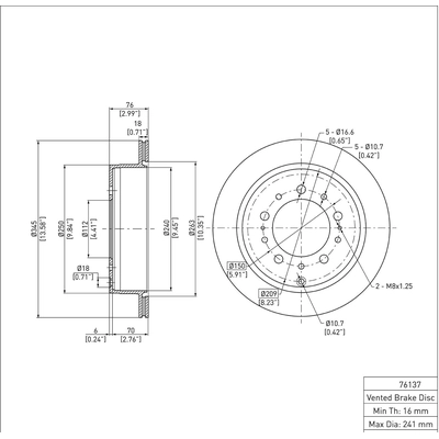 DYNAMIC FRICTION COMPANY - 600-76137 - Disc Brake Rotor pa2