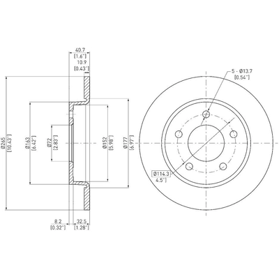 Rotor de frein à disque arrière de DYNAMIC FRICTION COMPANY - 600-80039 pa2