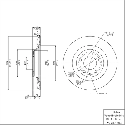 Rotor de frein à disque arrière by DYNAMIC FRICTION COMPANY - 600-80044 pa2