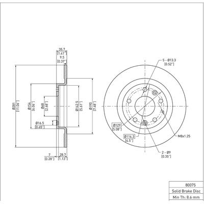 DYNAMIC FRICTION COMPANY - 600-80075 - Disc Brake Rotor pa1