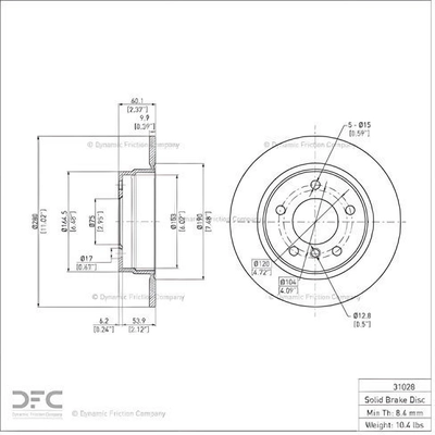 Rear Disc Brake Rotor by DYNAMIC FRICTION COMPANY - 604-31028 pa9