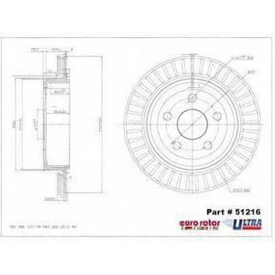Rear Disc Brake Rotor by EUROROTOR - 51216 pa6