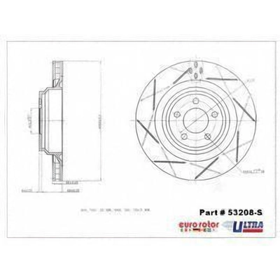 Rotor de frein à disque arrière by EUROROTOR - 53208S pa3