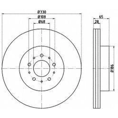 Rear Disc Brake Rotor by HELLA PAGID - 355115601 pa1