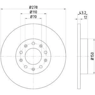 Rotor de frein � disque arri�re by HELLA PAGID - 355116671 pa2