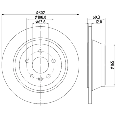 HELLA PAGID - 355119152 - Disc Brake Rotor pa1