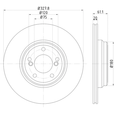 HELLA PAGID - 355122621 - Disc Brake Rotor (Pack of 2) pa1