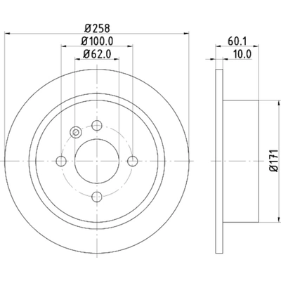 Rear Disc Brake Rotor by HELLA PAGID - 355126012 pa2
