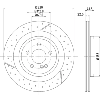 HELLA PAGID - 355126441 - Disc Brake Rotor (Pack of 2) pa1