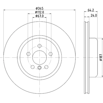 HELLA PAGID - 355133031 - Disc Brake Rotor pa1