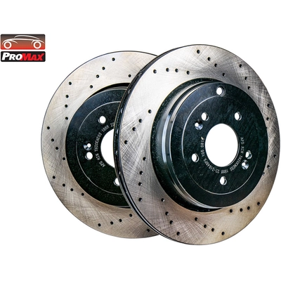 Rear Disc Brake Rotor (Pack of 2) by PROMAX - 22-31548 pa1