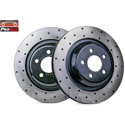 Rear Disc Brake Rotor (Pack of 2) by PROMAX - 22-53055 pa1